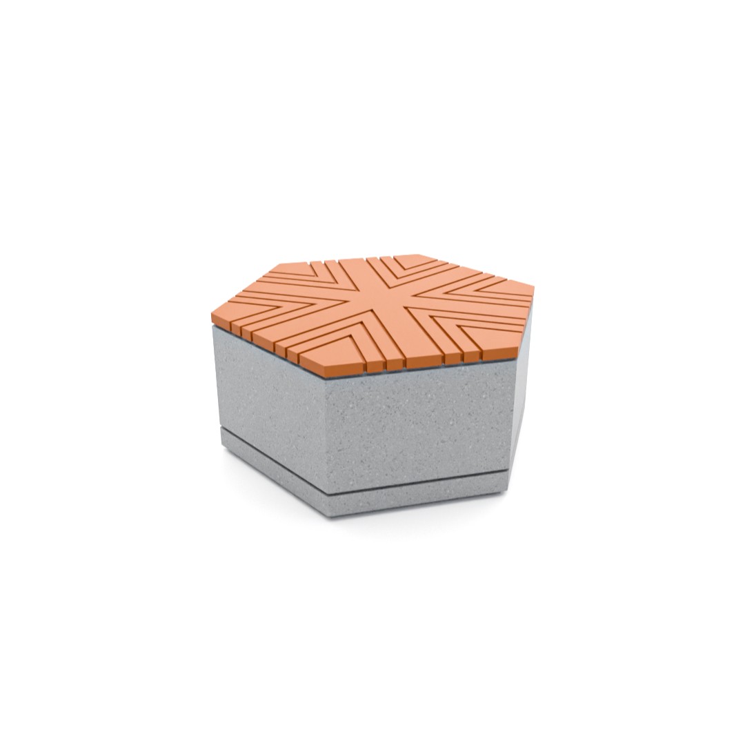 Banca Hexagonal Concreto