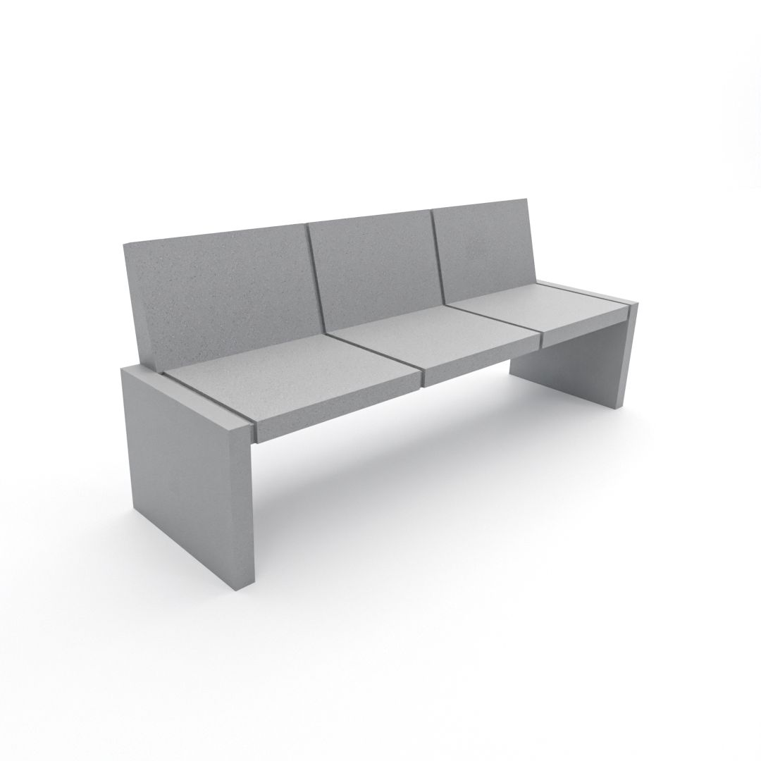 Banca Tumkur con Espaldar 3 Puestos